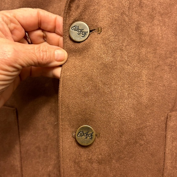 Farah WFF Designer Series Men.UltrasuedeSport Coat Blazer Camel 42R - Picture 4 of 10